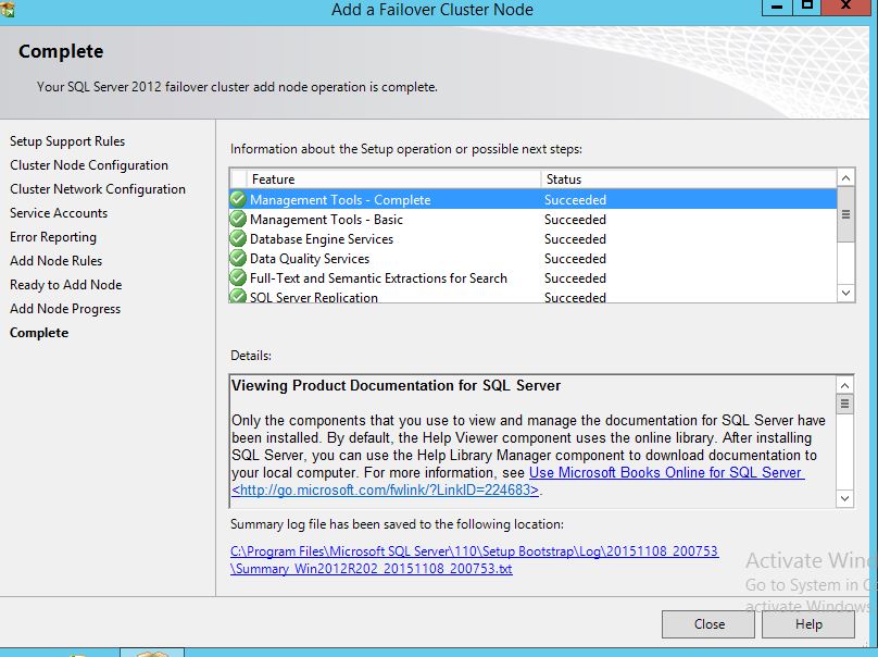 Microsoft SQL 2012 on Failover Cluster