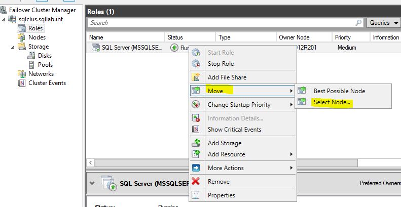 Microsoft SQL 2012 on Failover Cluster