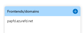 Azure Front Door add custom domain & certificate