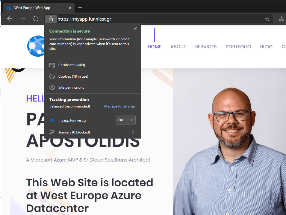 Azure Front Door add custom domain & certificate